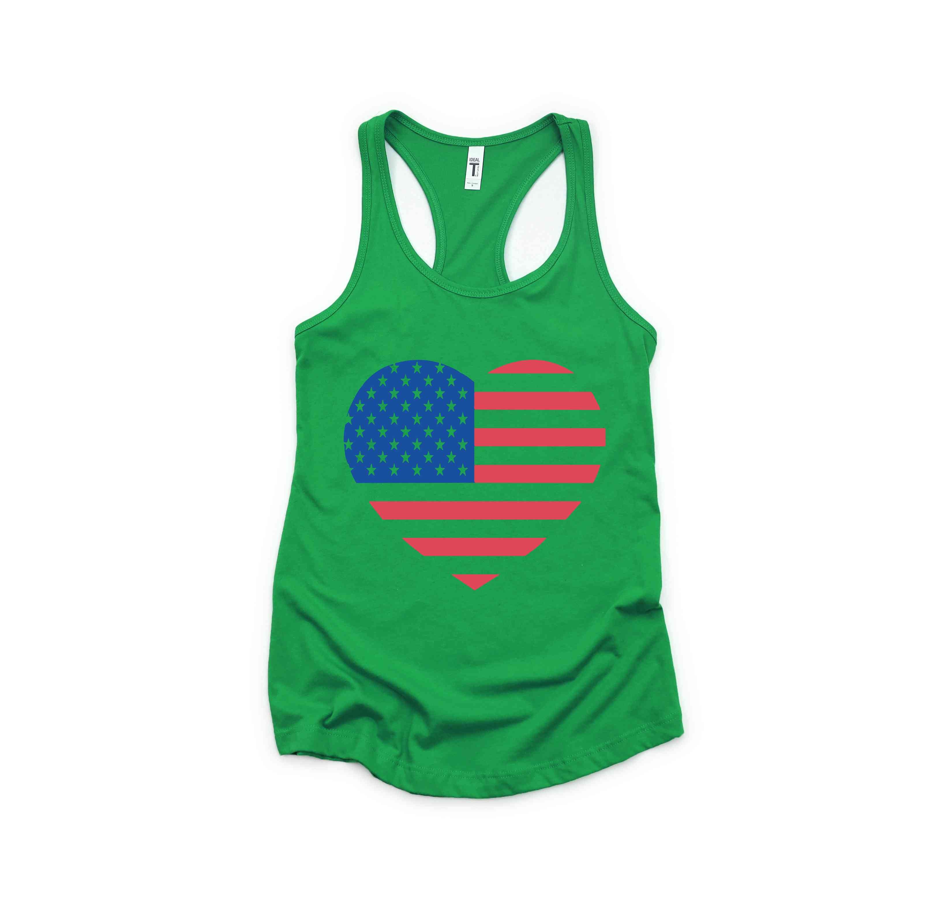 American Flag Tank Top, 4th of July Tank Top, Heart Tank Top, Independence Day Tank Top, Freedom Tank Top, Memorial Day Tank Top