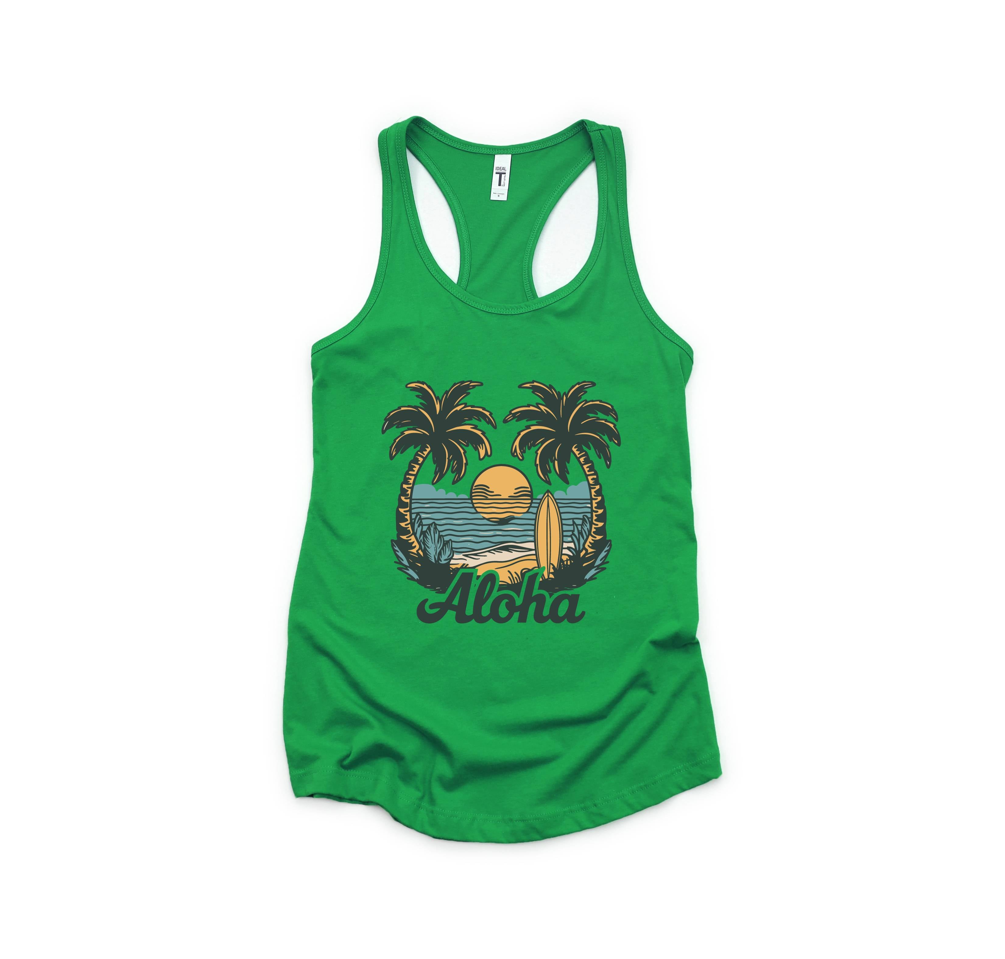 Aloha Beach Tank, Aloha Tank Top, Hawaiian Tank Top, Beach Tanks, Summer Tank Top, Vacation Tank, Summer Tank Tops, Hawaii Tank Top