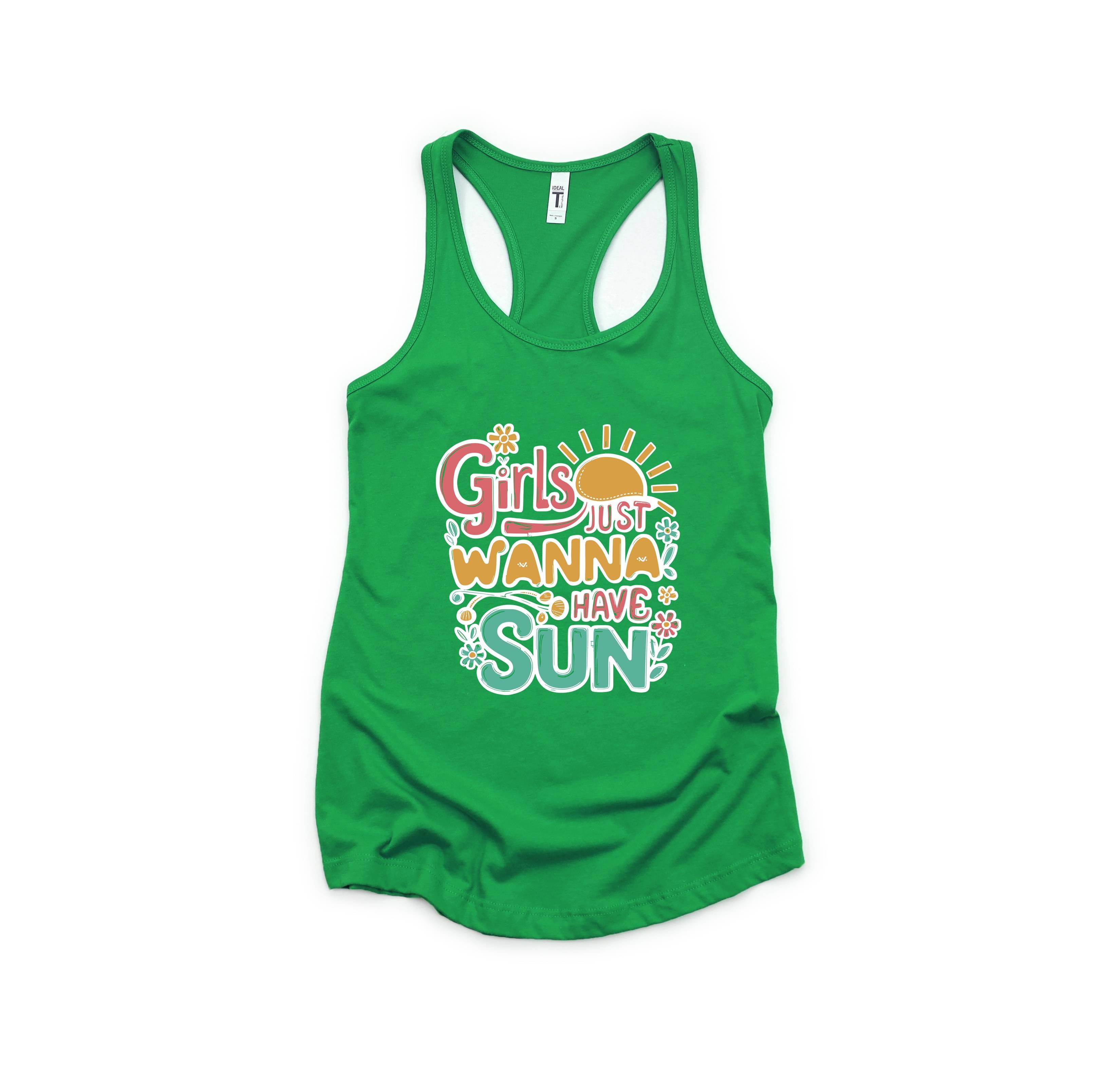 Girls Just Wanna Have Sun Tank Top, Summer Tank Top, Retro Summer Tank, Mom Tank Top, Beach Tank Top, Party Tank Top