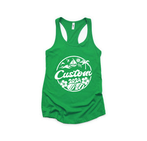 Custom Beach Trip Tank, Personalized Beach Trip Tank, Beach Fan Tank Top, Holiday Tank, Custom Vacation Tank, Custom Travel Tank