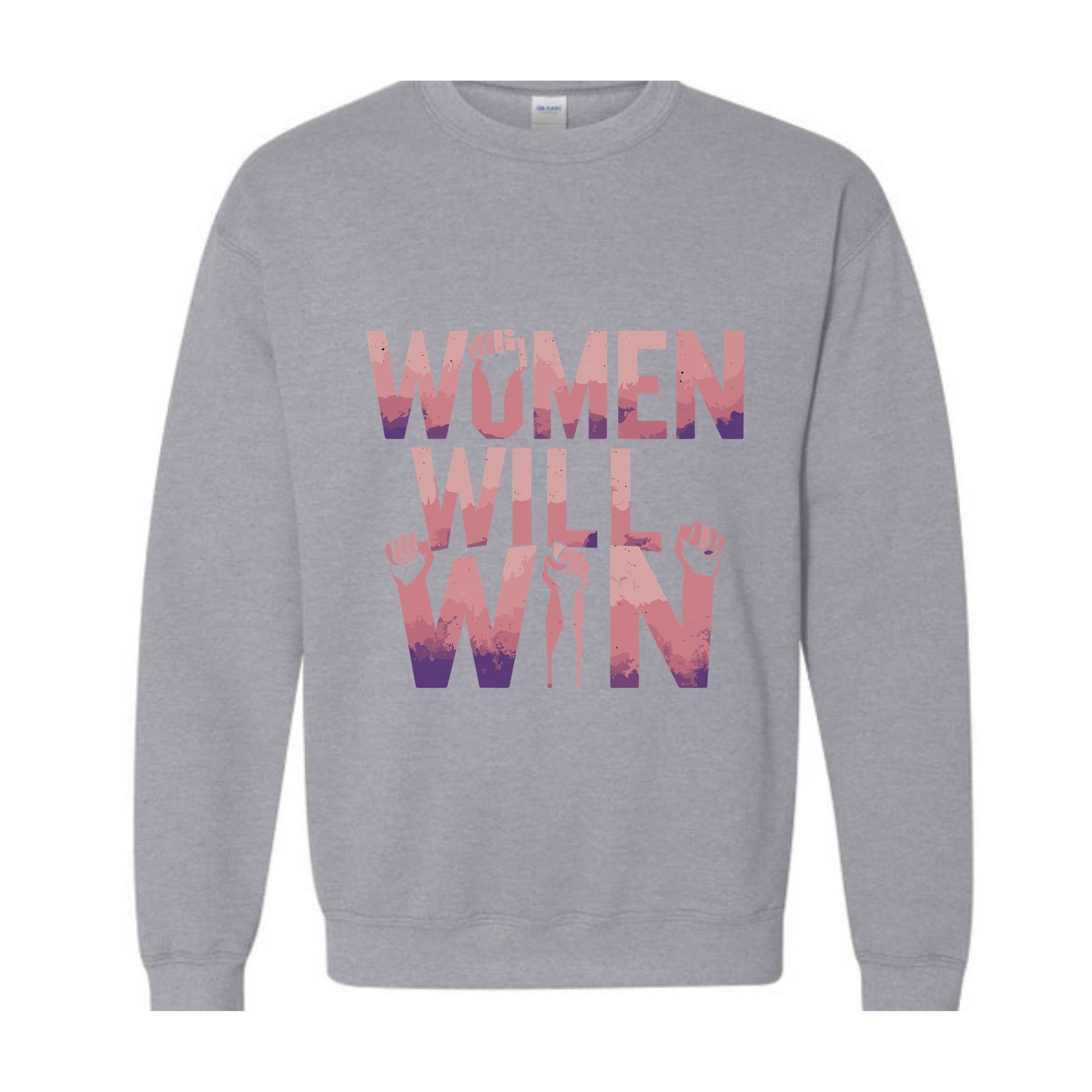 Women Will Win Sweatshirt, Kamala Harris Sweatshirt, Gift for Democrat, Madam President Sweatshirt, Elect Women Sweatshirt