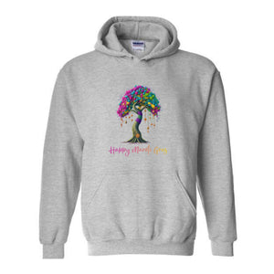 Mardi Gras Tree Sweatshirt, Retro Mardi Gras Louisiana Sweater, Happy Mardi Gras Hoodie, Fat Tuesday Sweatshirt, Mardi Gras Carnival Gift