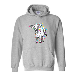 Christmas Highland Cow Sweatshirt, Christmas Animals Sweatshirt, Farm Cow Sweater, Farmer Christmas Sweatshirt