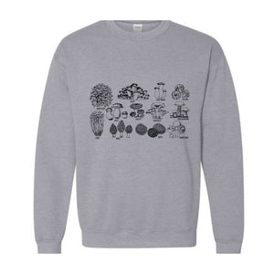 Vintage Mushroom Sweatshirt, Nature Lover Sweatshirt, Mushroom Collector Sweatshirt, Gardener Sweatshirt, Cottage Core Sweatshirt