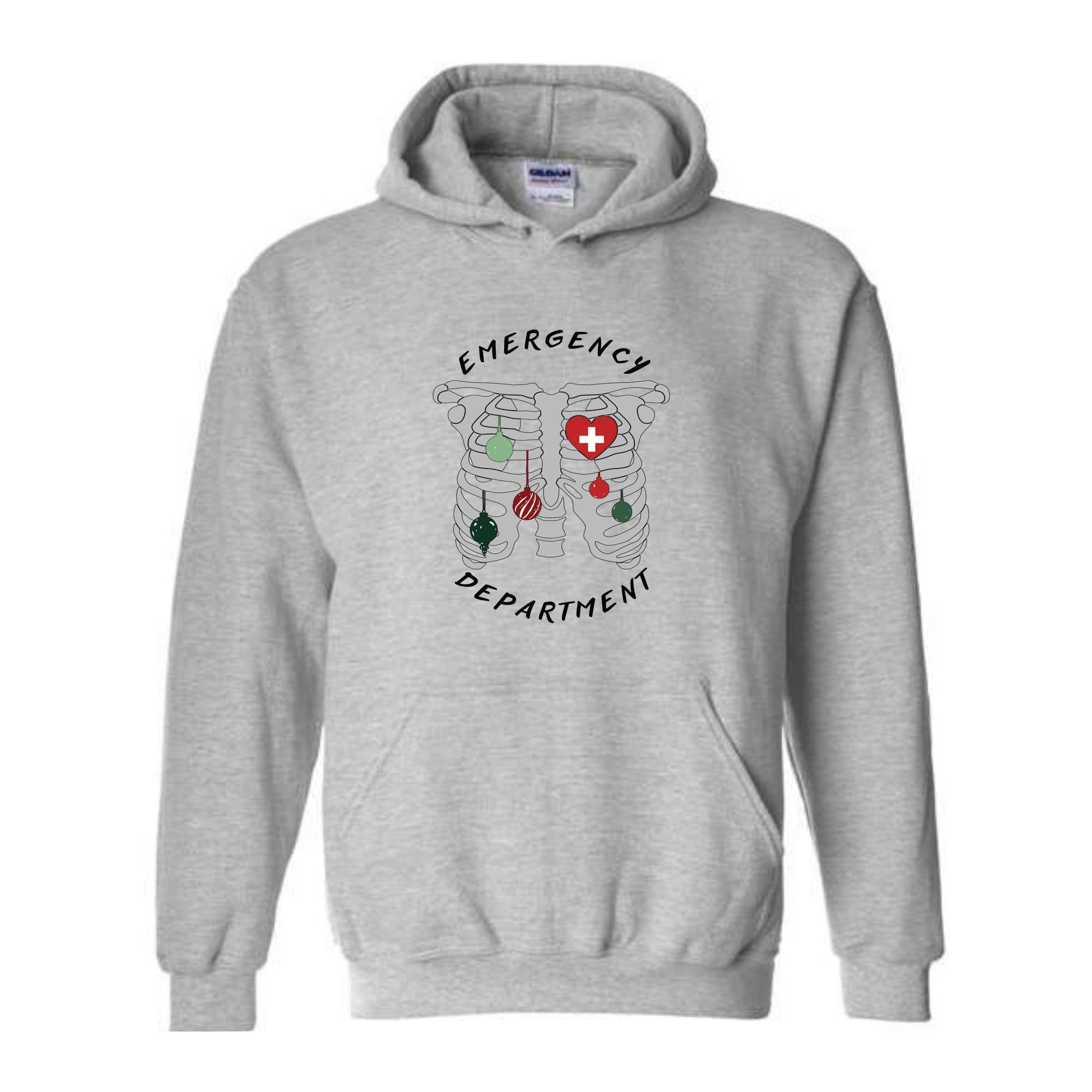 Emergency Department Skeleton Christmas Sweatshirt, Emergency Department Holiday Sweatshirt, ER Nurse Christmas Gifts