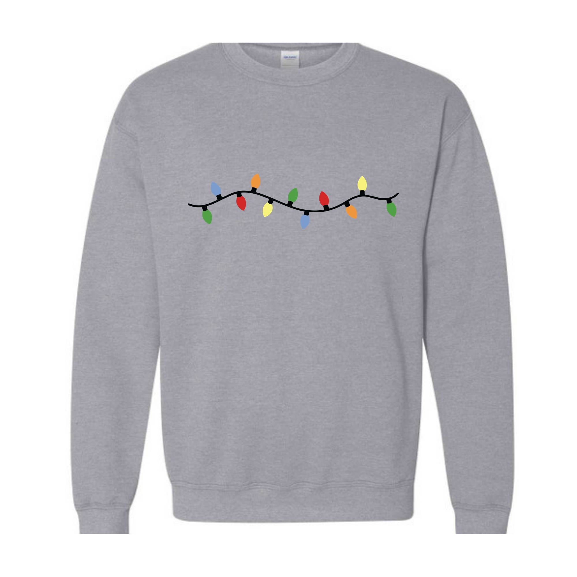 Cute Christmas Lights Sweatshirt, Christmas Sweat, Tis The Season Sweater, Festive Outfit, Christmas Gifts