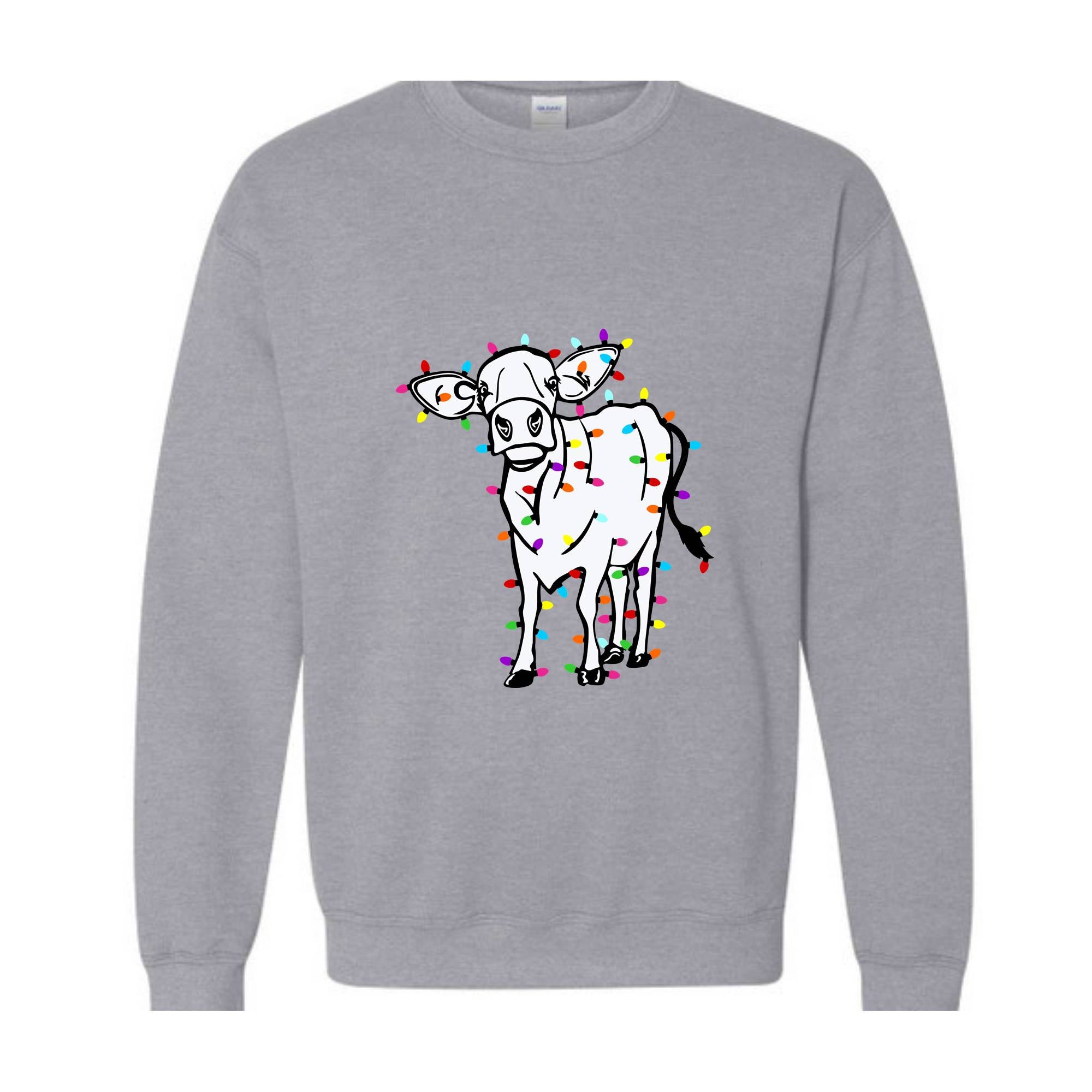 Christmas Highland Cow Sweatshirt, Christmas Animals Sweatshirt, Farm Cow Sweater, Farmer Christmas Sweatshirt