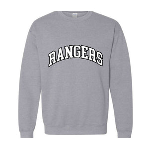 Team Mascot Sweatshirt, Rangers Team, Rangers Football Sweatshirt, Rangers Fan Sweatshirt, Rangers School Sweatshirt