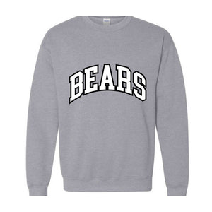 Team Mascot Sweatshirt, Bears Team Sweatshirt, Bears Team Spirit Sweatshirt, Bears Fan Tee, Bears School Sweatshirt, Bears School Spirit