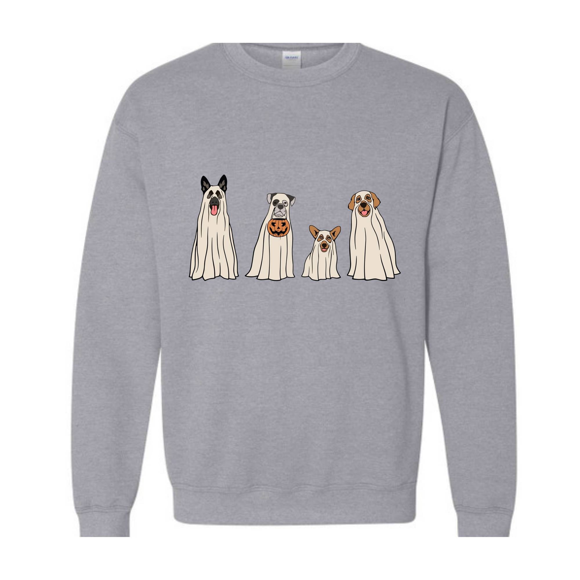 Ghost Dogs Sweatshirt, Halloween Sweatshirt, Halloween Dog Sweatshirt, Fall Sweatshirt, Pumpkin Sweatshirt, Spooky Season Sweatshirt