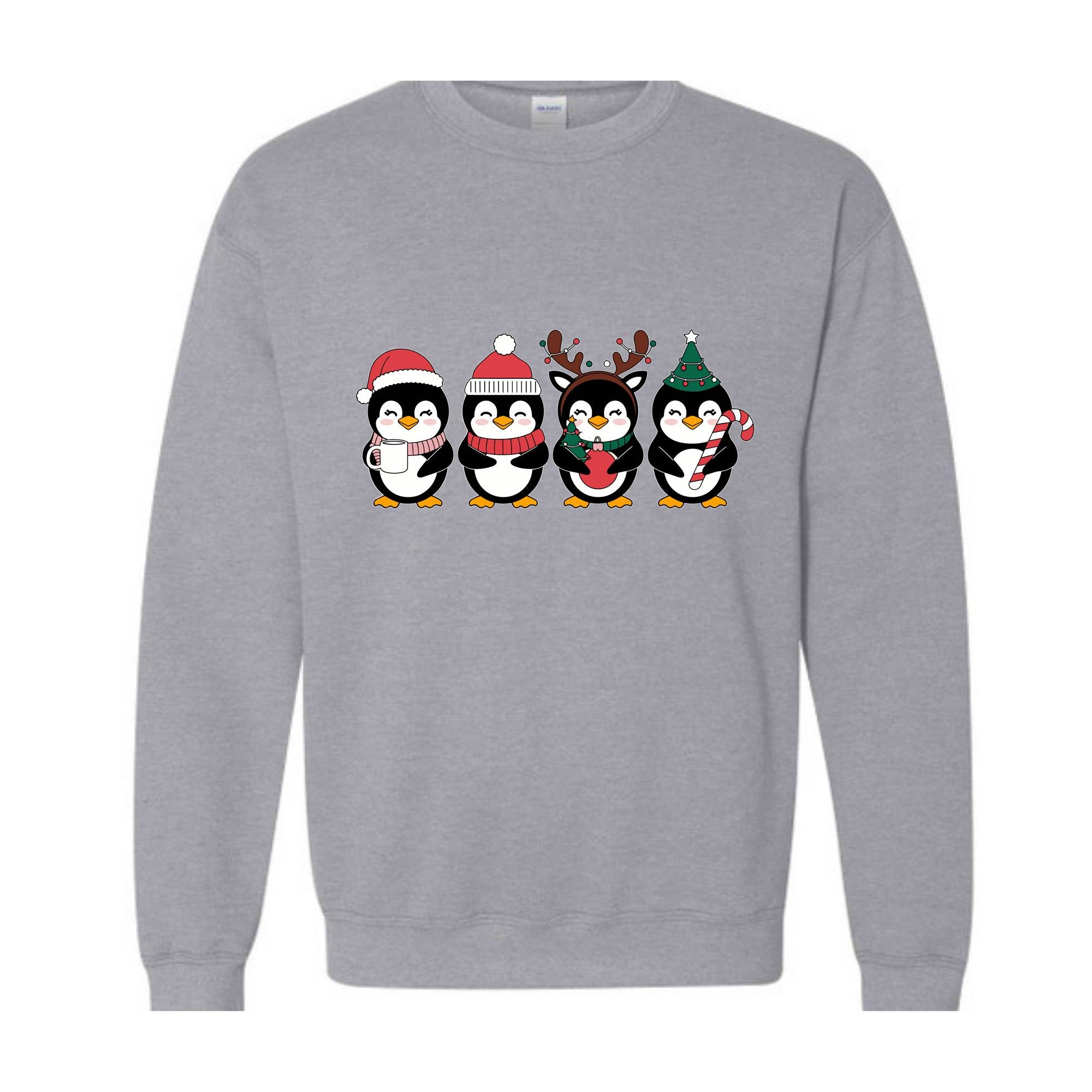 Penguin Christmas Sweatshirt, Cute Penguin Sweat, Penguin Lover Sweatshirts, Christmas Gift, Animal Lover Gift