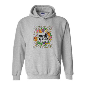 Mardi Gras Carnival Party Hoodie, Fat Tuesday Hoodie, Mardi Gras Sweatshirt, Fleur De Lis Hoodie, Mardi Gras Carnival, Mardi Gras Gift