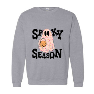 Spooky Season Ghost Sweatshirt, Ghost Sweatshirt, Halloween Favorite, Cute Ghost Sweatshirt, Halloween Gift, Spooky Season Shirt