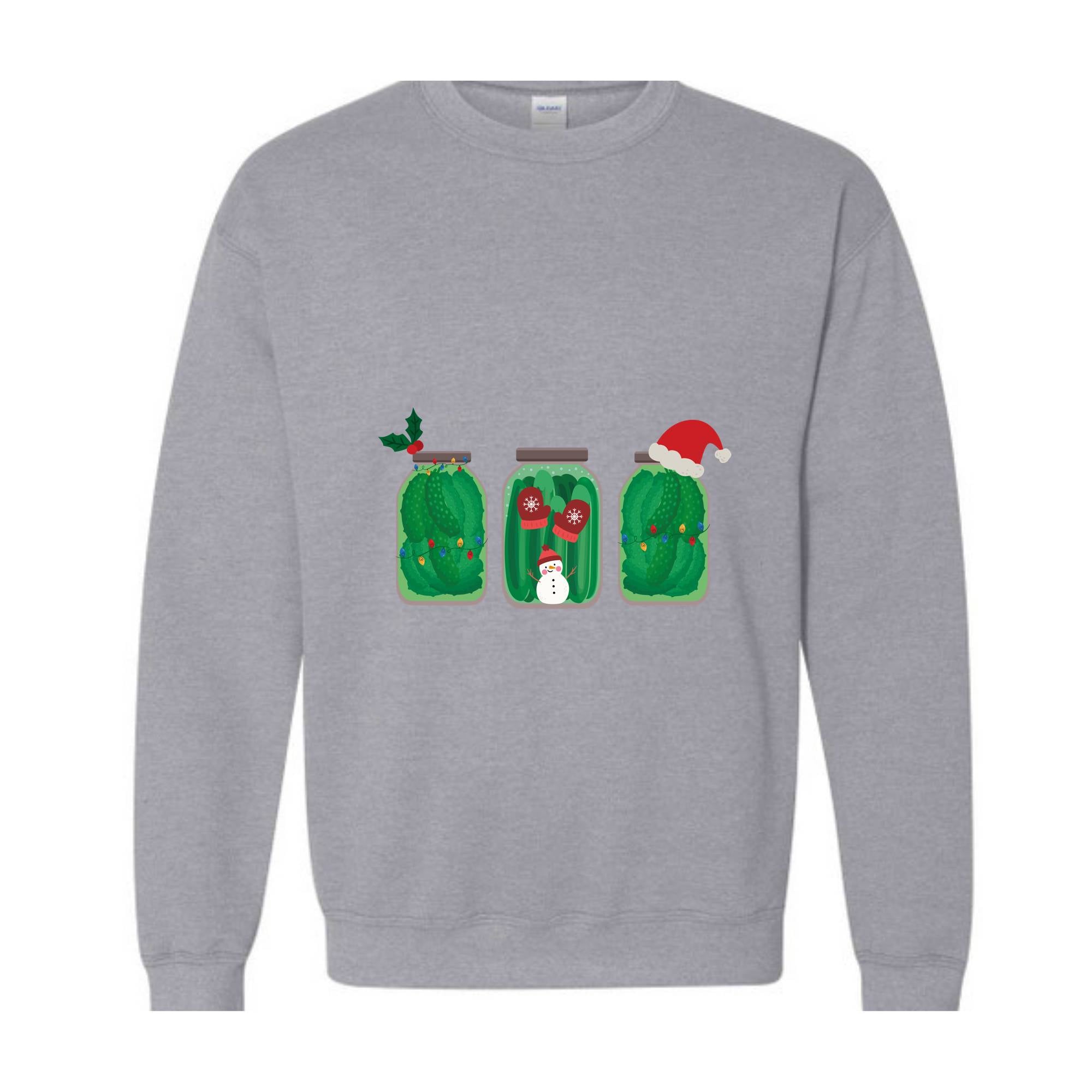 Pickles Christmas Sweatshirt, Pickles Sweatshirt, Pickle Lover Gift, Christmas Sweatshirt, Foodie Sweatshirt, Christmas Mom Sweatshirt