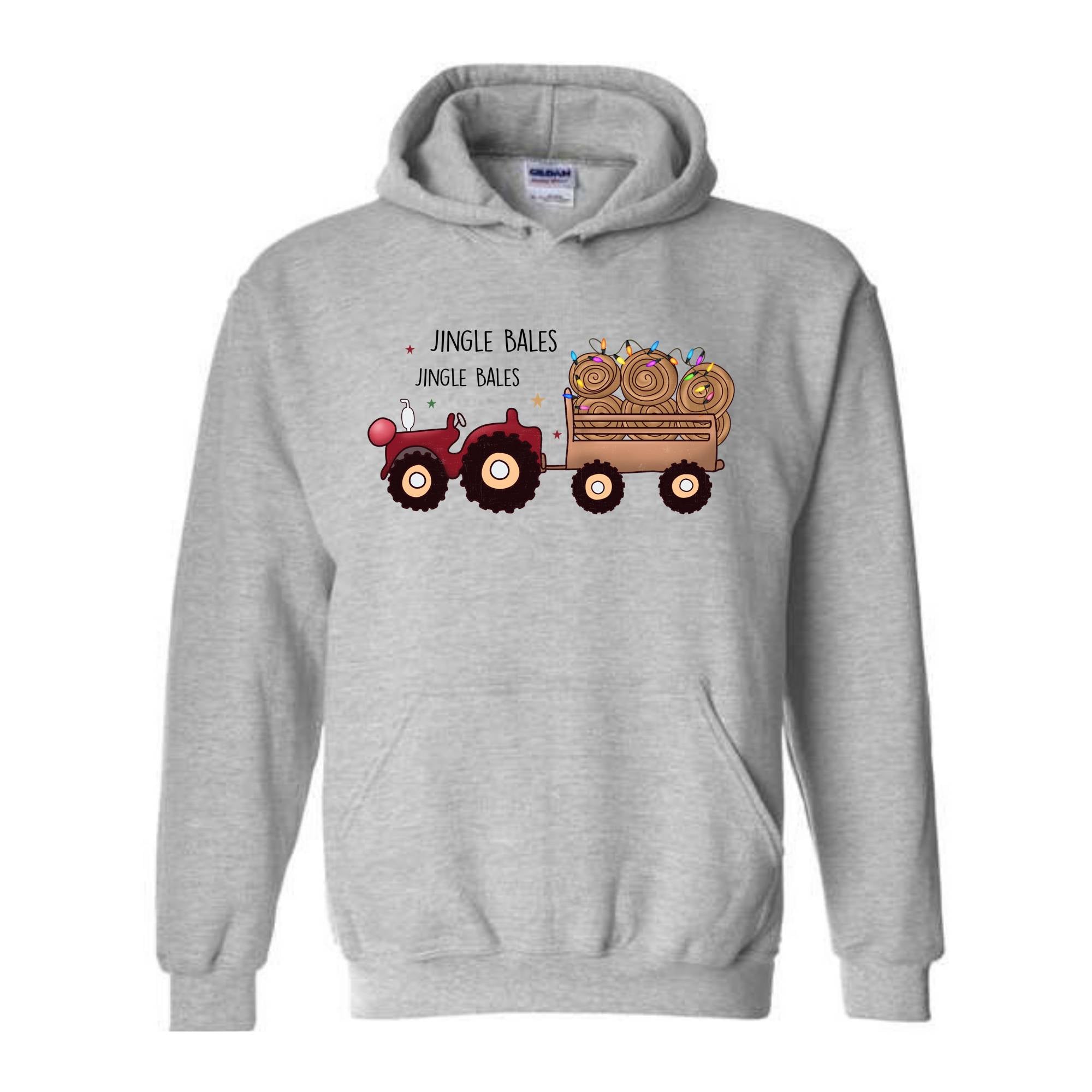 Jingle Bales Jingle Bales Hoodie, Christmas Hoodie, Farming Hoodie, Christmas Farmer Hoodie, Christmas Lights