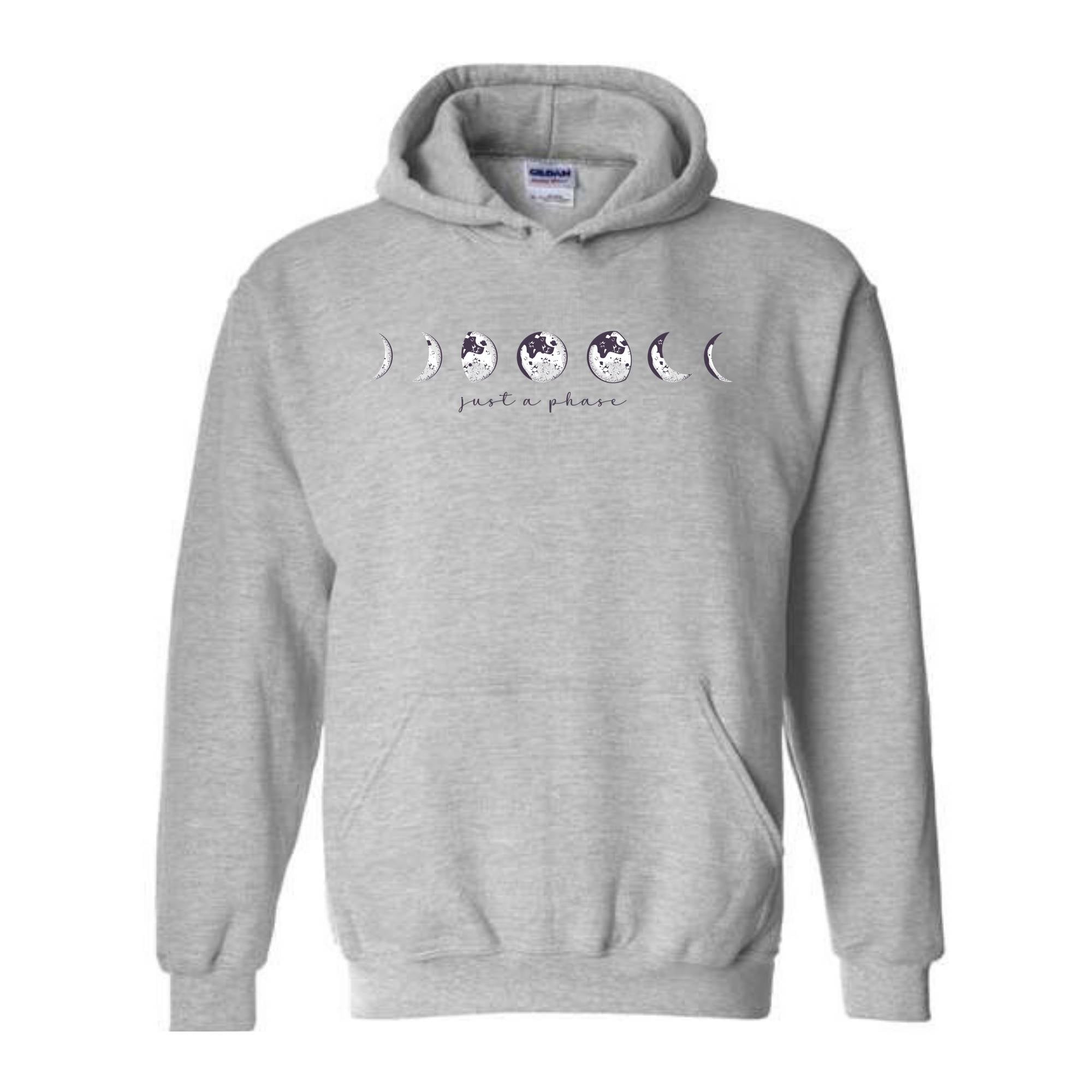 Just a Phase Moon Hoodie, Moon Hoodie, Sweatshirt Women Moon, Just a Phase Hoodie, Boho Moon Sweatshirt, Celestial Sweatshirt