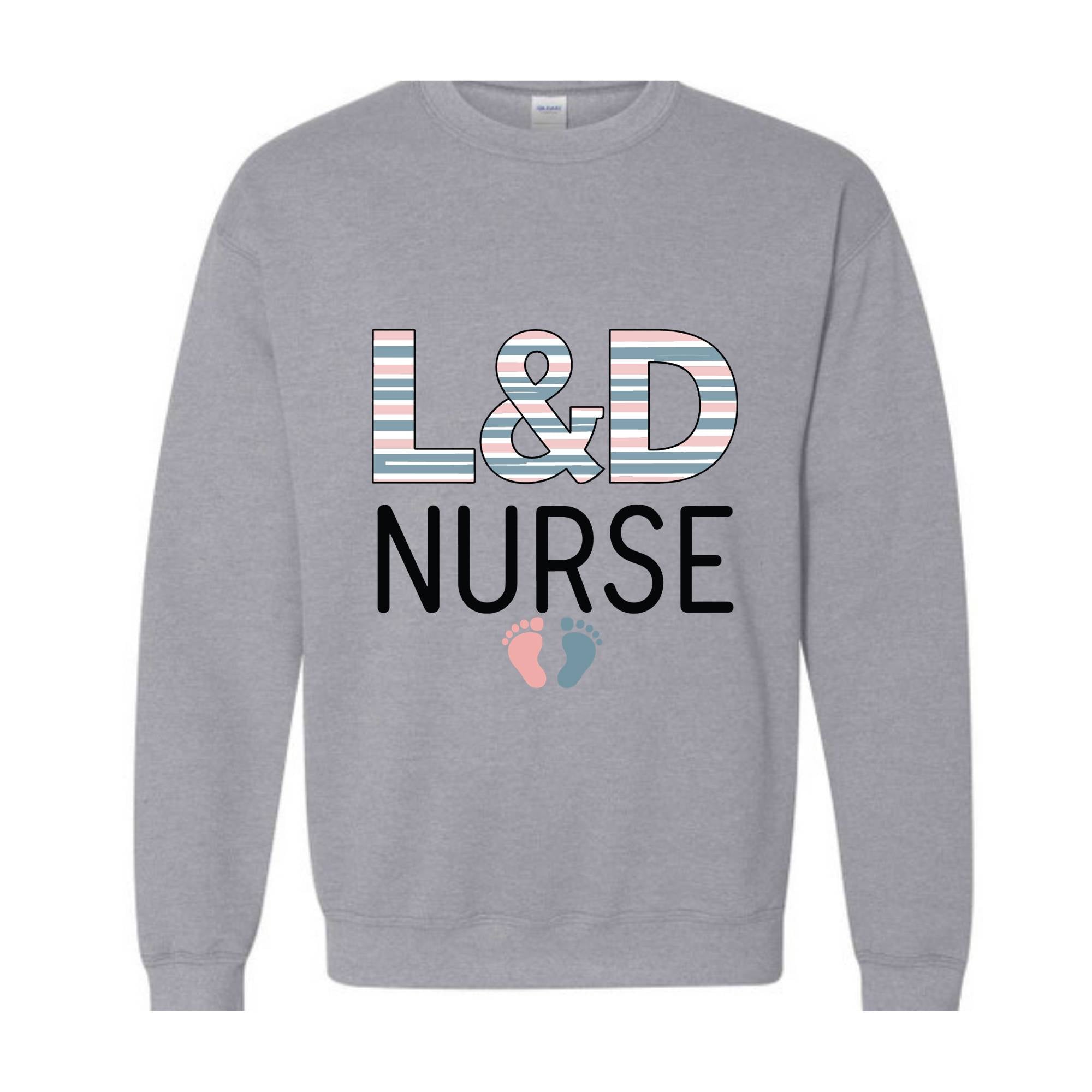 L&D Nurse Sweatshirt, Labor and Delivery Nurse Sweater, LD Nurse Gift, Labor Nurse Hospital Blanket Stripe, Delivery Nurse Graduation