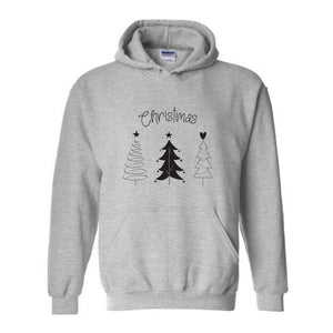 Christmas Sweatshirt, Christmas Sweater, Merry Christmas Trees Christmas Tree Sweatshirt, Holiday Sweaters for Women, Winter Sweatshirt