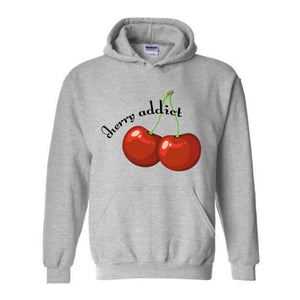 Cherry Addict Hoodie, Cherry Hoodie, Vintage Inspired Cherry Hoodie for Women, Cherries Hoodie, Cherries Hoodie