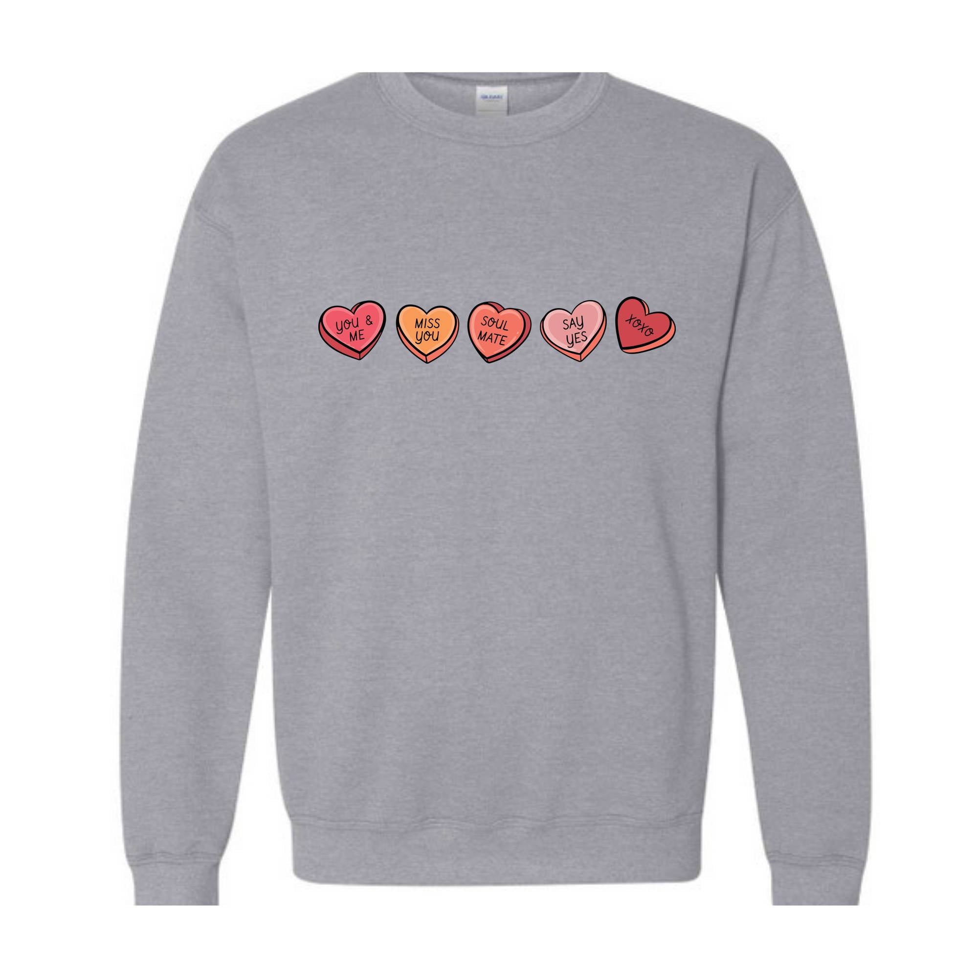 Cute Hearts Valentines Sweatshirt, Cute Valentines Day Sweater, Valentines Day Sweatshirt, Valentines Day Gifts