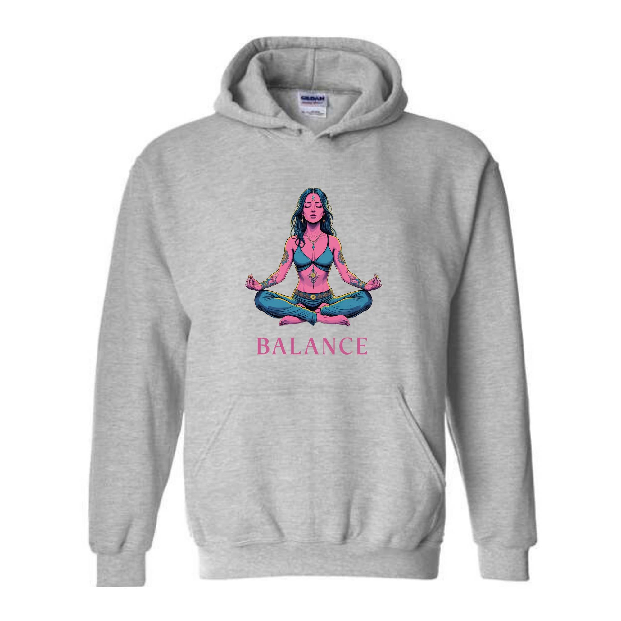 Meditation Balance Hoodie, Spiritual Hoodie, Yoga Sweatshirt, Balance Hoodie, Yoga Hoodie, Buddhist Sweatshirt, Yoga Sweatshirt