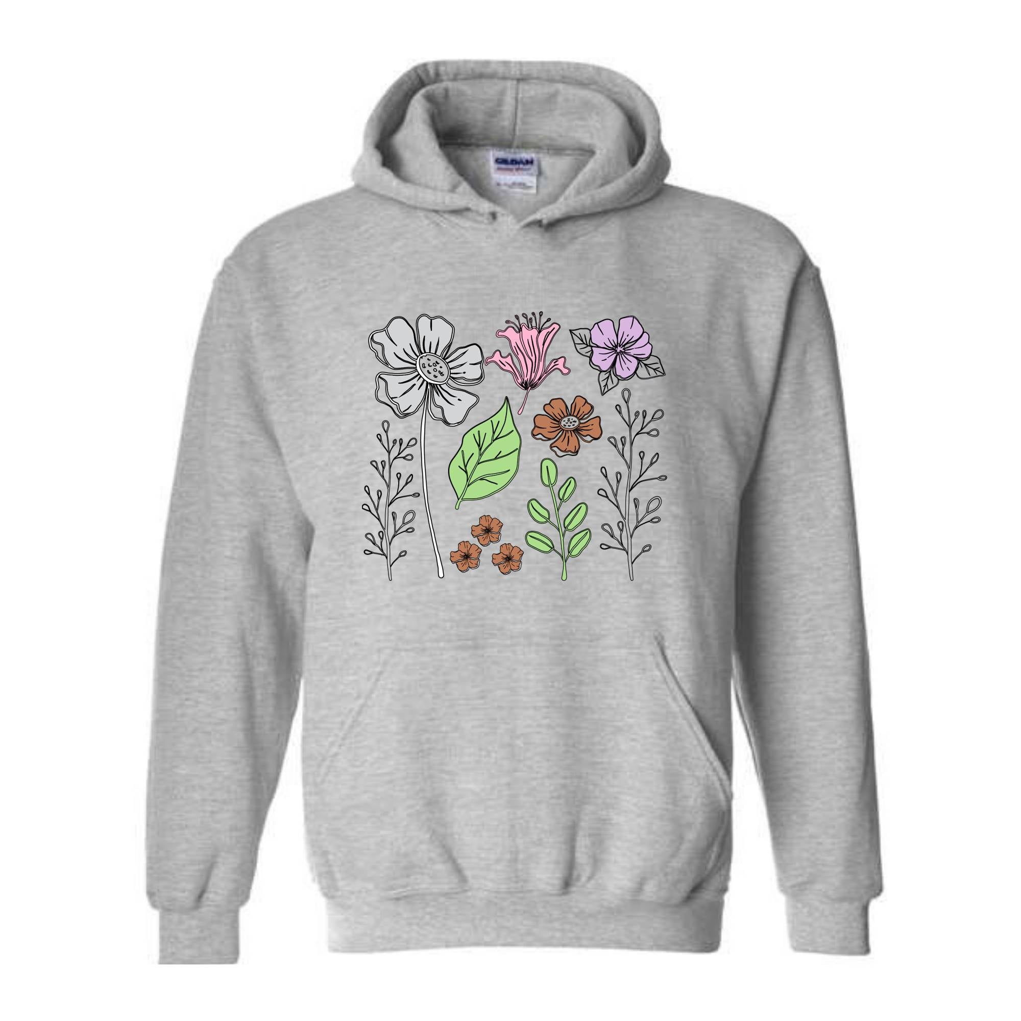 Boho Flower Sweatshirt Flowers Lovers Sweater Women Floral Minimalist Sweater Flower Print Sweatshirt Woman Gift Flower Sweatshirt