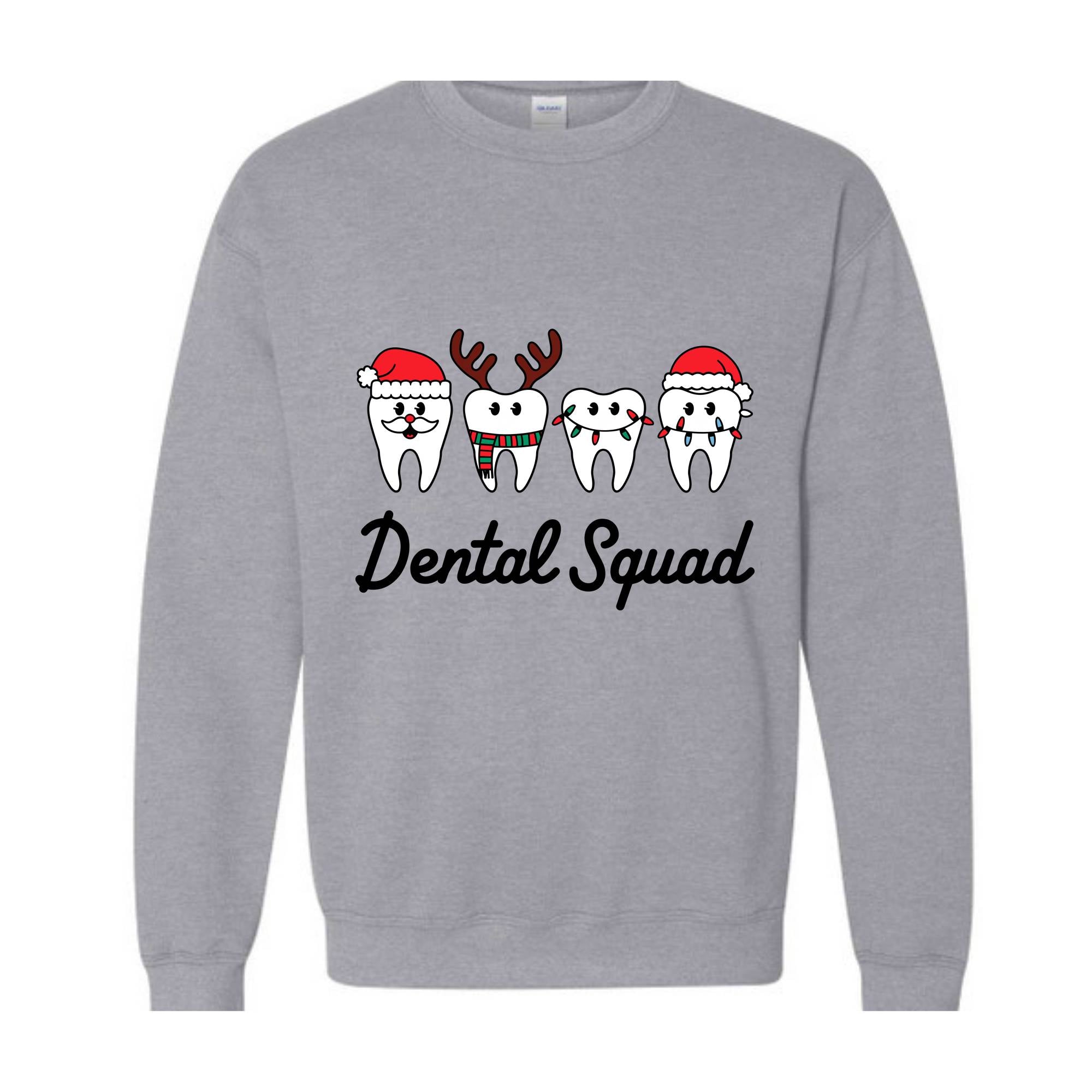 Dental Squad Sweatshirt, Christmas Teeth Sweat, Cute Dental Gift