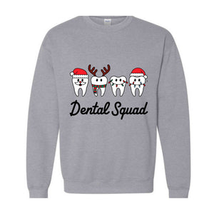 Dental Squad Sweatshirt, Christmas Teeth Sweat, Cute Dental Gift