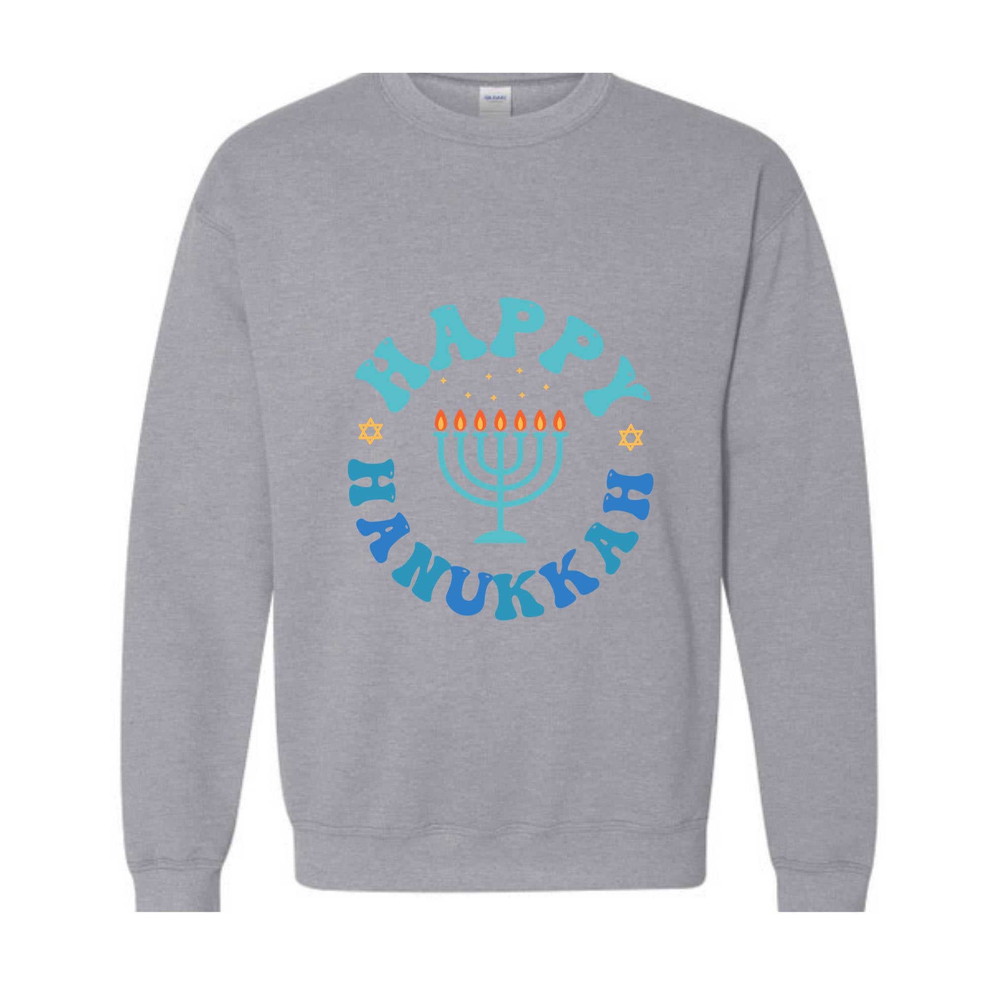 Happy Hanukkah Sweatshirt, Hanukkah Dinner , Funny Jewish Family