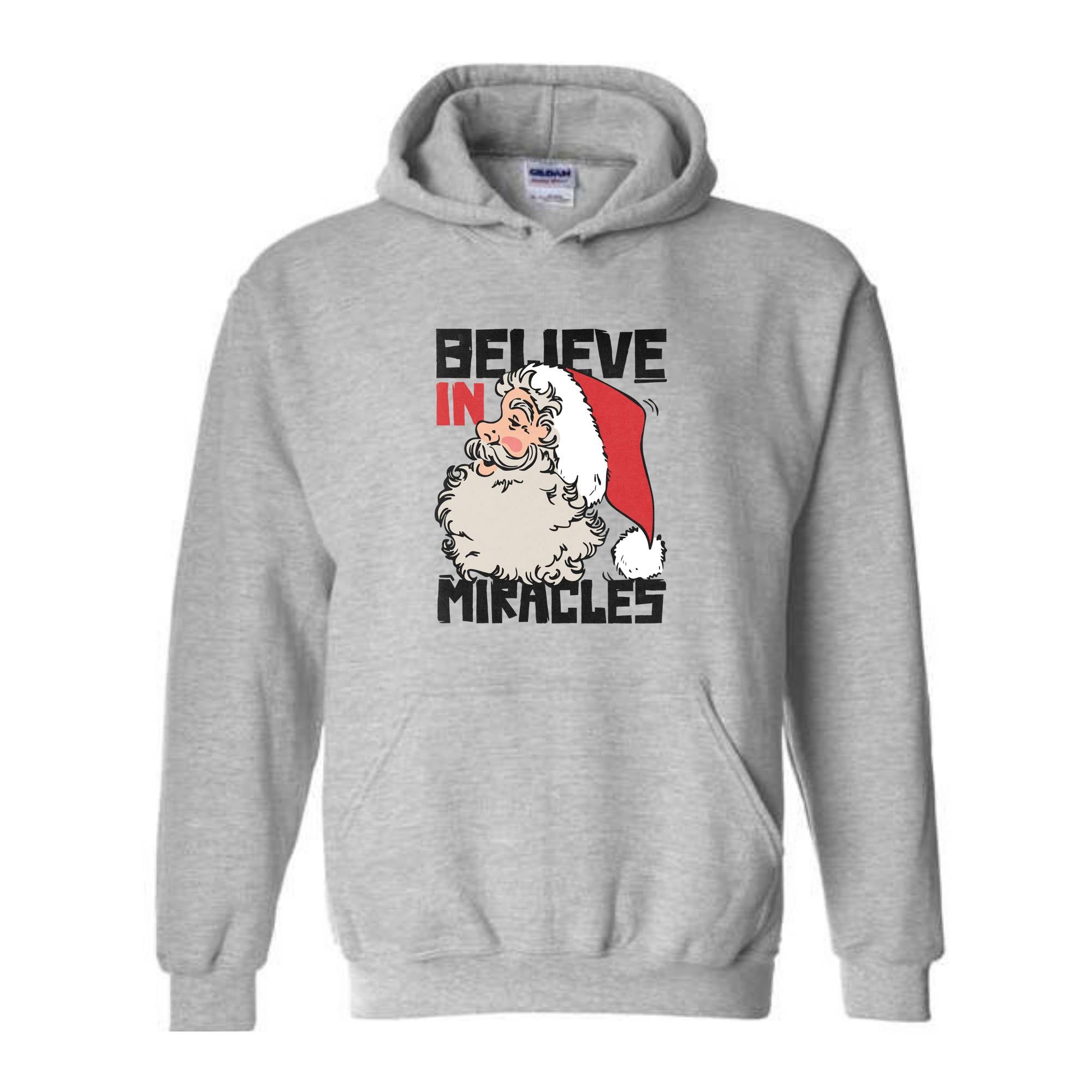 Believe In Miracle Hoodie, Christmas Hoodie, Christmas Gifts, Santa Claus Hoodie, Santa Claus Hoodie, Christmas Hoodie