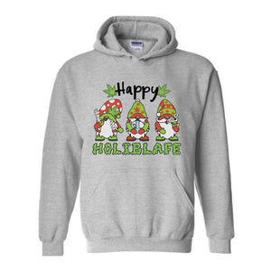 Happy Holiblafe Hoodie, Christmas Hoodie, Christmas Weed Sweater, Merry Weedmas Hoodie, Funny Christmas Sweater