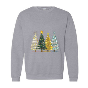 Green Tree Christmas Sweater, Christmas Sweater, Christmas Crewneck, Christmas Tree Sweatshirt, Holiday Sweaters for Women, Winter Shirt