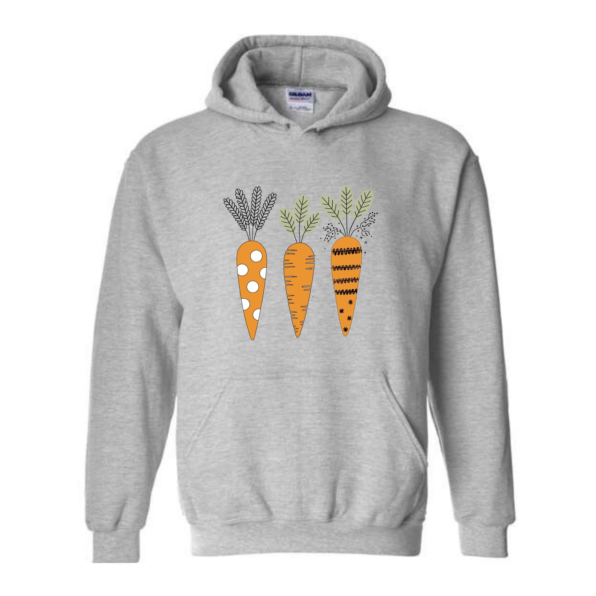 Easter Carrots Sweatshirt, Cute Easter Hoodie, Easter Hoodie, Rabbit Easter Hoodie, Happy Easter Day Gift, Cottagecore Easter Hoodie