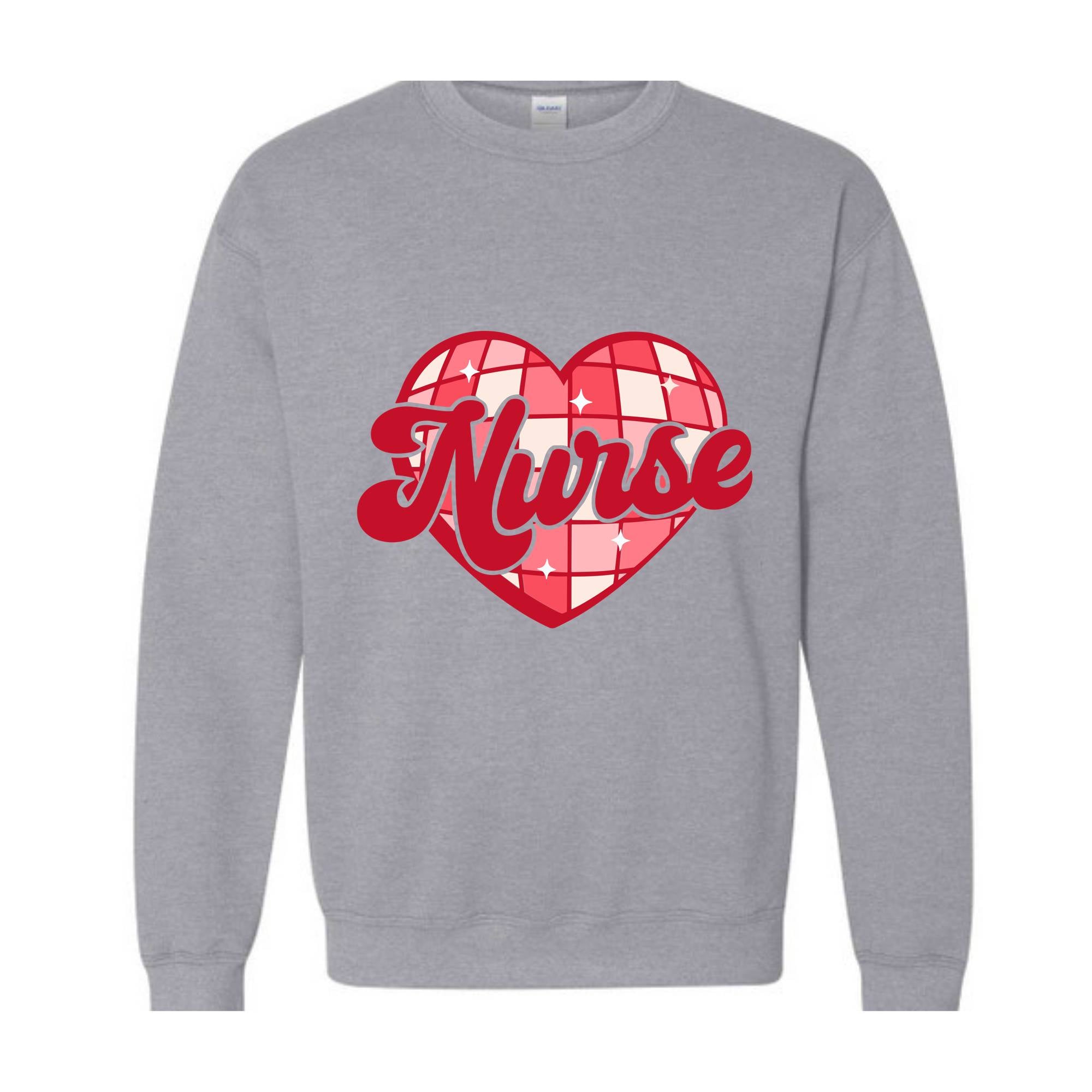 Nurse Valentine Sweatshirt, Valentines Nurse Sweatshirt, Valentine Day, Retro Valentines Heart, Nurse Sweatshirt, Nurse Valentine