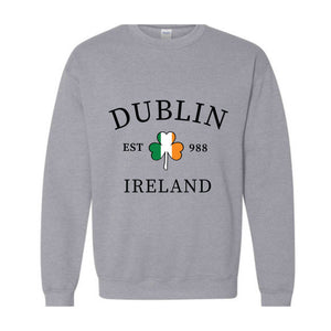 Custom Ireland Cities Sweatshirt, Irish Sweatshirt, Personalized Irish Hoodie, St. Patrick's Sweatshirt, Irish Pride