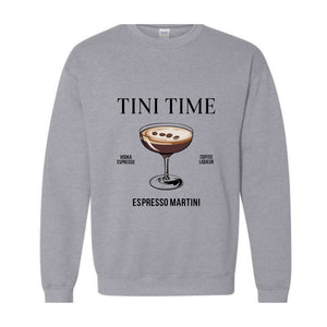 Tini Time Espresso Martini Shirt, Espresso Shirt, Espresso Martinis Shirt, Martini Shirt, Martini Lover Gift, Coffee Lover Shirt