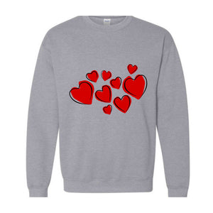 Heart Sweatshirt, Valentine Sweatshirt, Cute Valentine Sweatshirt, Valentine's Day Sweatshirt, Love Sweatshirt