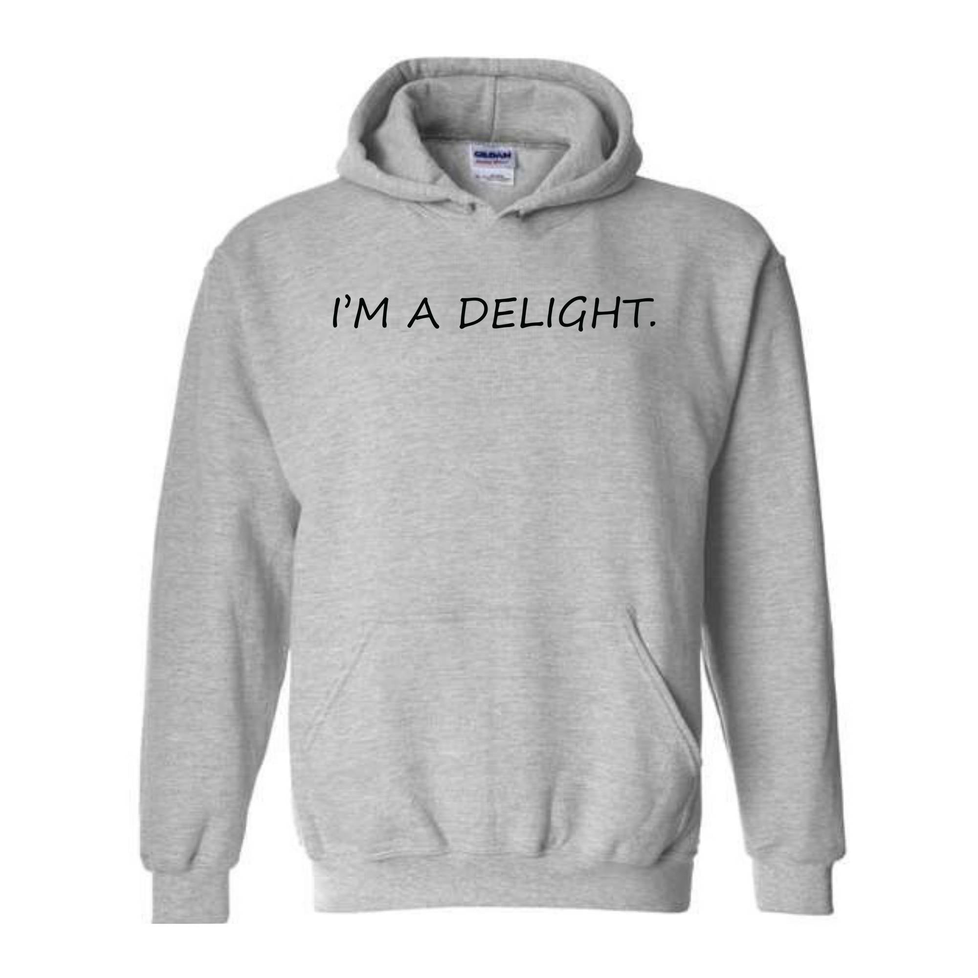 I'm A Delight Hoodie, Funny Hoodie, Funny Quotes Hoodie, Quote Hoodie, Humorous Hoodie, I'm A Delight Quote