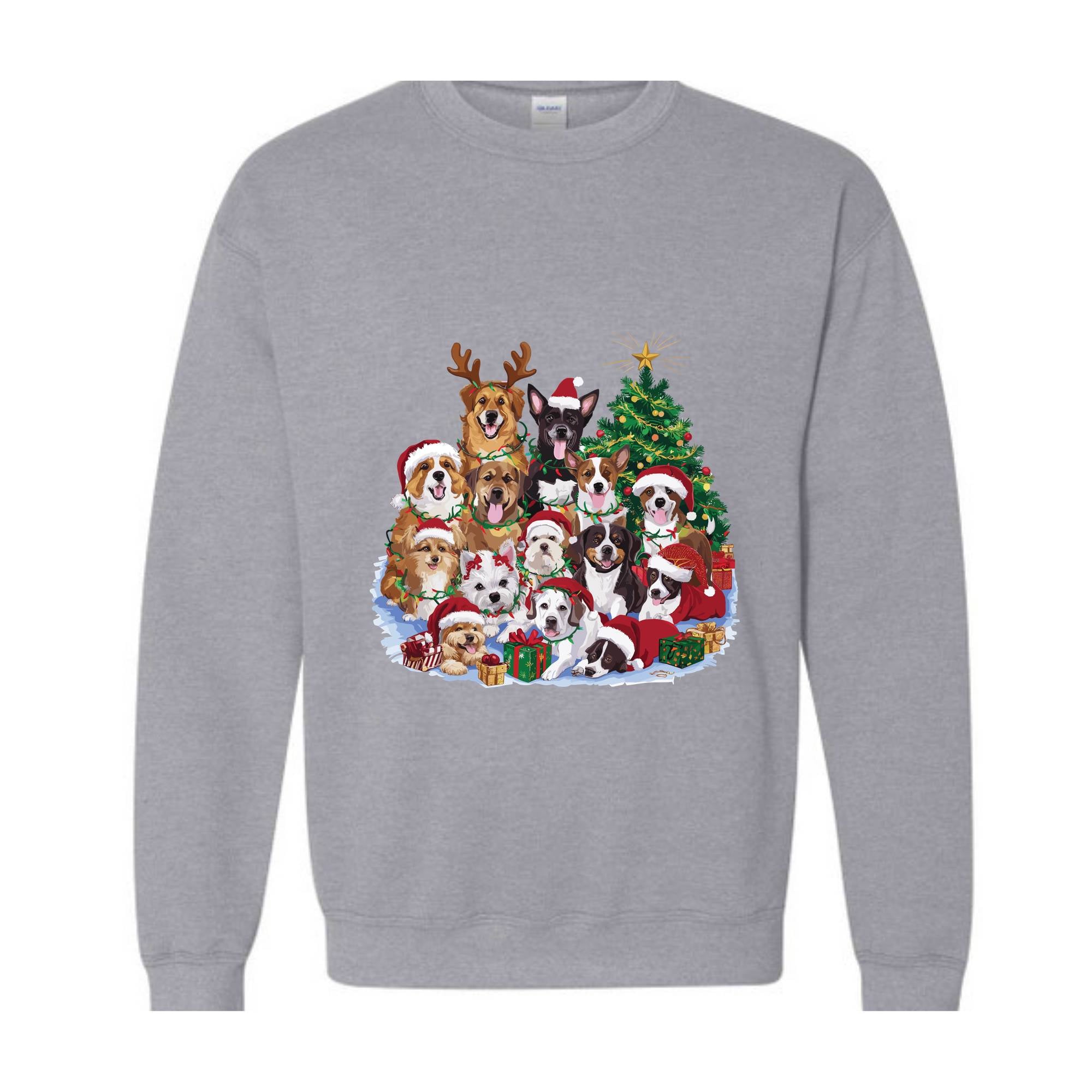 Christmas Dogs Sweatshirt, Dog Lover Sweater, Holiday Sweater, Christmas Shirt, Christmas Dog Gift, Cute Gift for Dog Lover, Dog Mom Shirt