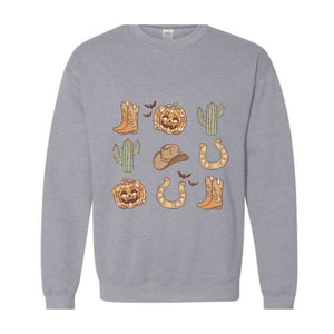 Western Halloween Sweatshirt, Halloween Sweater, Cowgirl Sweatshirt, Cowboy Sweatshirt, Pumpkin Spice Shirt, Western Vibes Shirt