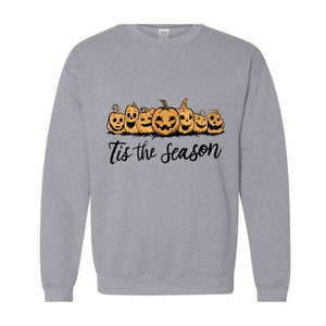 Tis The Season Halloween Sweatshirt,Halloween Sweatshirt,Spooky Season,Coffee Shirt, Halloween Gift, Halloween Fall