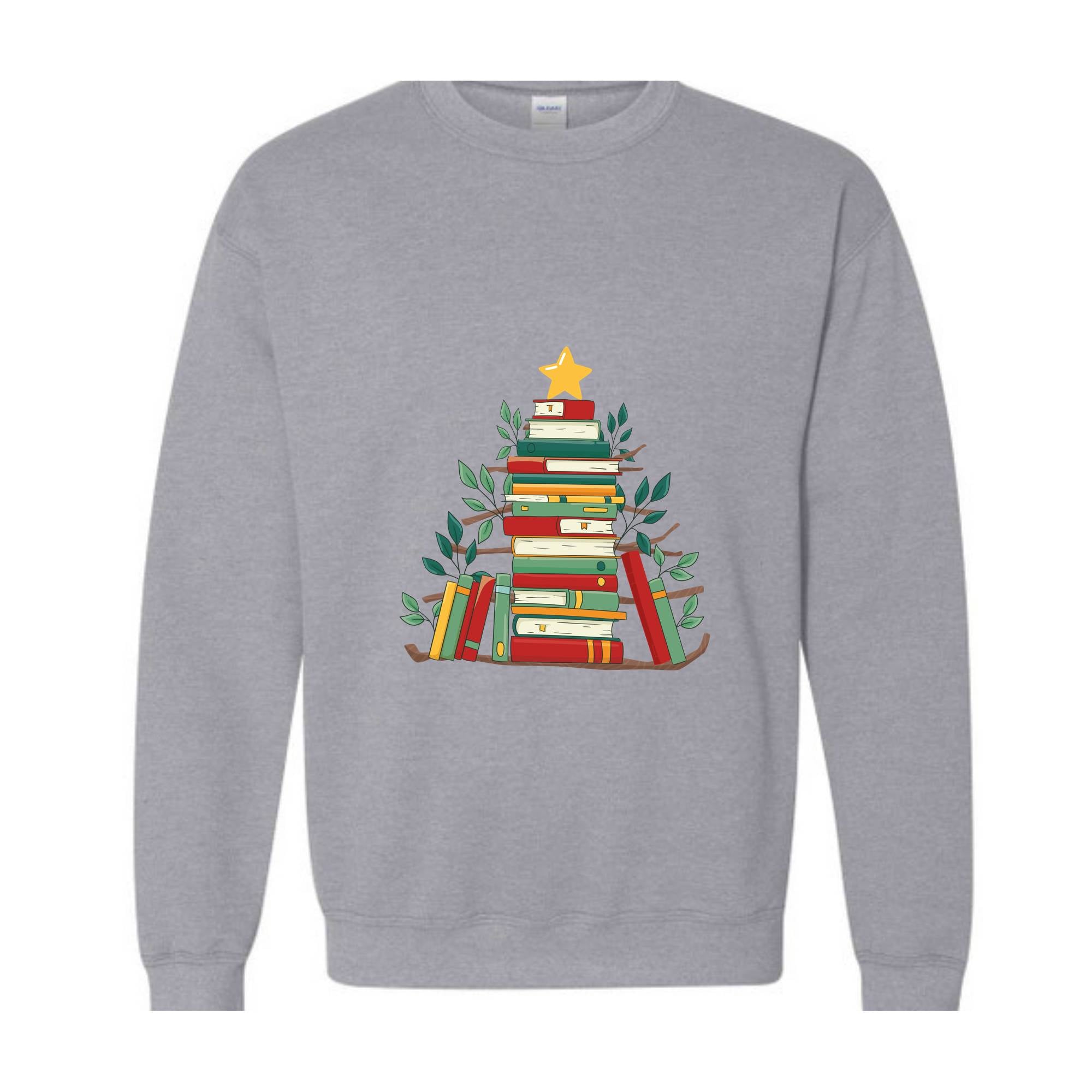 Book Christmas Tree Sweatshirt, Book Lover Gift, Christmas Tree T-Shirt, Book Lover Shirt, Christmas Bookworm, Bookish Christmas Gift, Liter