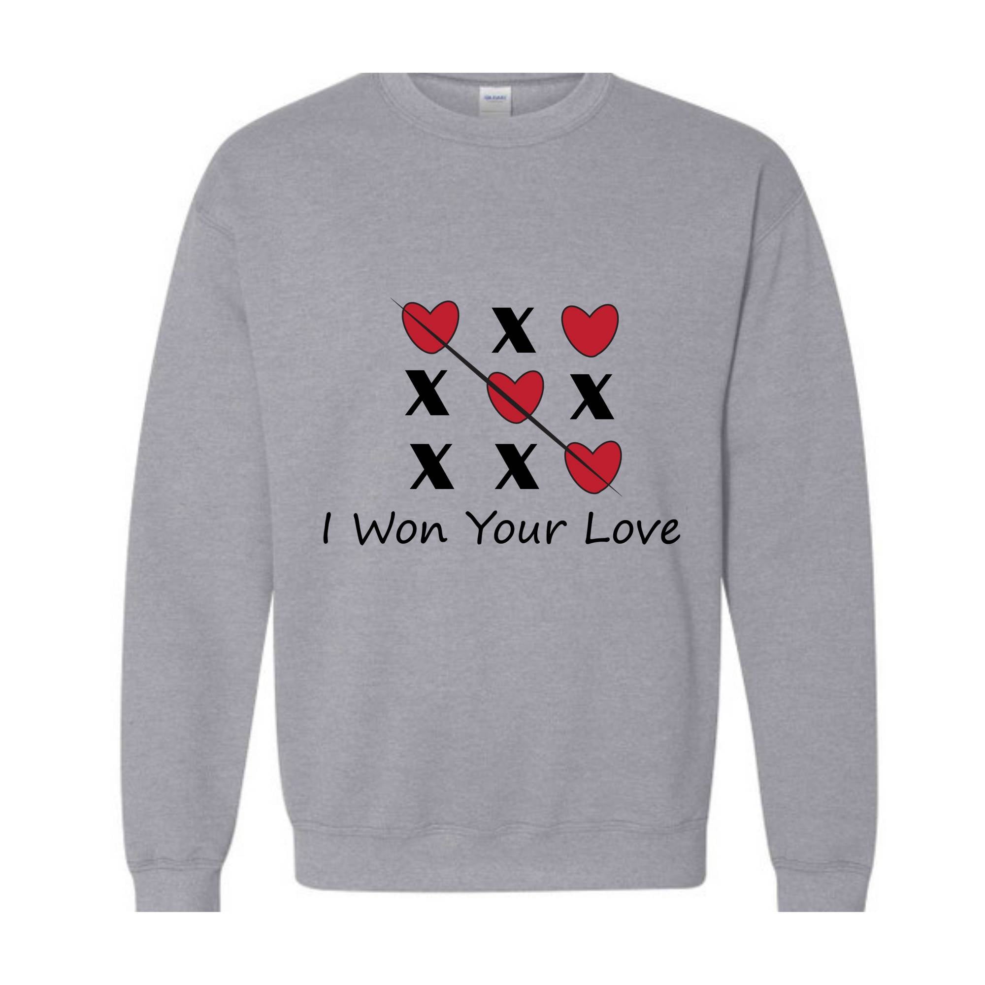 I Won Your Love Sweatshirt, Pink XOXO Valentines Day Sweatshirt, Cute Valentines Day, Trendy Valentines Day, X Love X Love Sweatshirt