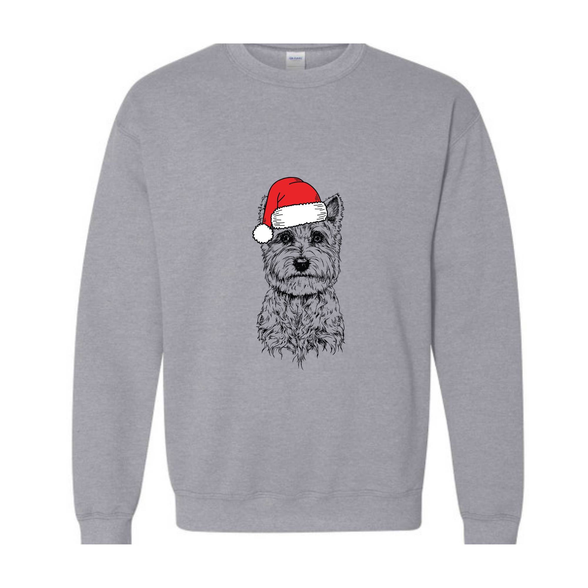 Cairn Terrier Christmas Sweatshirt, Santa Cairn Terrier Christmas Hoodie, Dog Christmas Gifts, Dog Lover Christmas Gifts