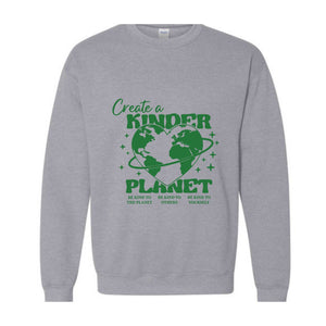 Create a Kinder Planet Hoodie, Oversized Hoodie, Trendy Hoodie, Tumblr Hoodie, Aesthetic Hoodie, Perfect gift, Aesthetic Clothes, Trendy Y2k