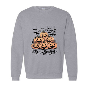 Tis The Season Halloween Sweatshirt, Halloween Sweatshirt,Spooky Season Sweatshirt, Hocus Pocus, Halloween Gift