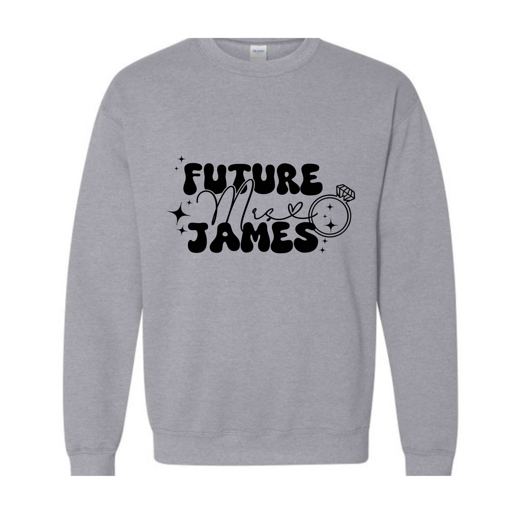 Future Mrs Sweatshirt, In My Engaged Era Sweatshirt, Custom Future Mrs Sweater, Custom Bridal Sweater