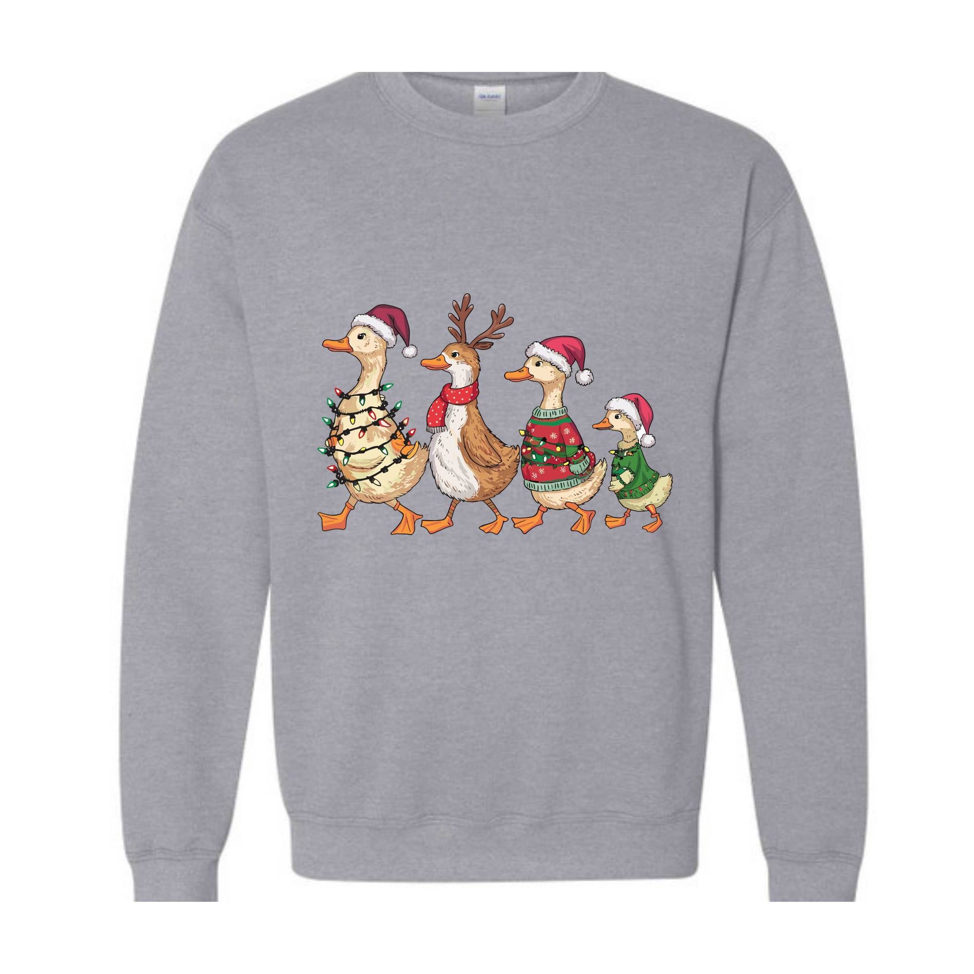 Christmas Ducks Sweatshirt, Duck Christmas Sweatshirt For Women, Funny Animals Christmas Sweatshirt, Farm Lover Gift, Funny Christmas Sweatshirt