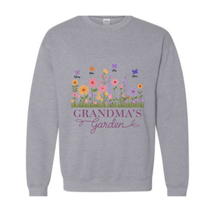 Grandma's Garden Sweatshirt, Birth Flowers With Kids Names Hoodie, Personalized Mom Hoodie, Custom Name Hoodie, Cute Grandma Hoodie