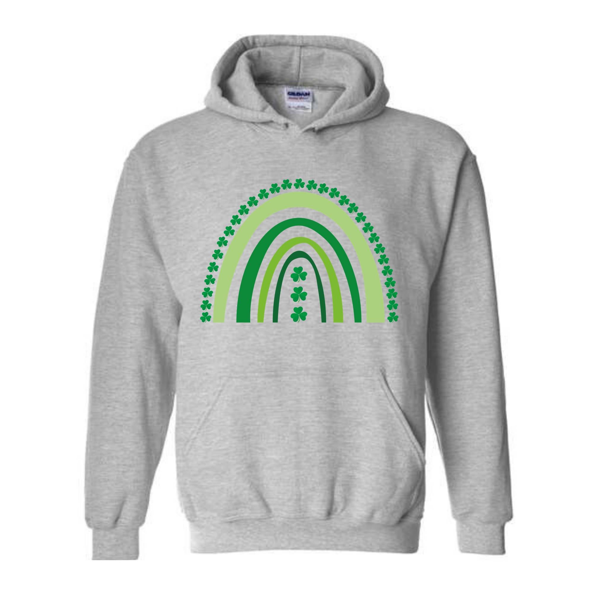 Rainbow Shamrock Sweatshirt, Rainbow Lucky Sweatshirt, St Patricks Hoodie, Patricks Day Sweatshirt, Rainbow Shamrock Lucky Irish Sweatshirt